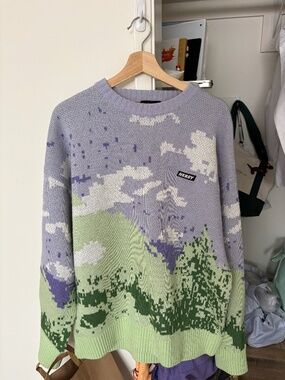 Nerdy Sweater Korean Streetwear/ Minecraft Purple